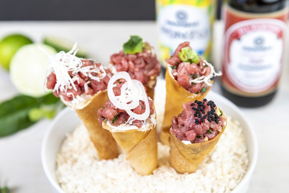 Beef Tartar mit Krenntopfen Beef Tartar mit Krenntopfen