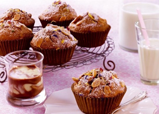 Erdnuss Bananen Muffins