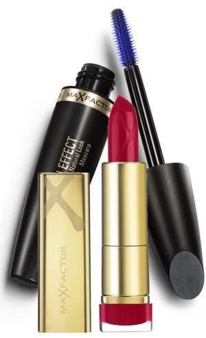 Max Factor Ruby Red Lipstick, Mascara