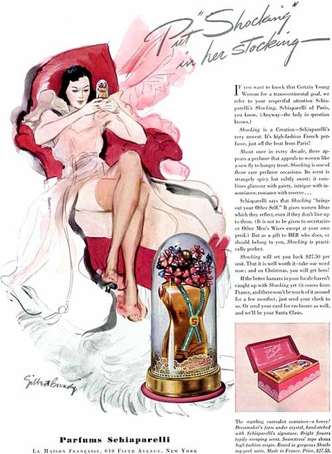Shocking von Sciaparelli - Anzeige von 1937 Shocking von Sciaparelli - Anzeige von 1937
