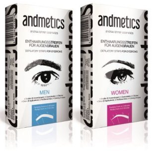         andmetics Enthaarungsstreifen für Augenbrauen