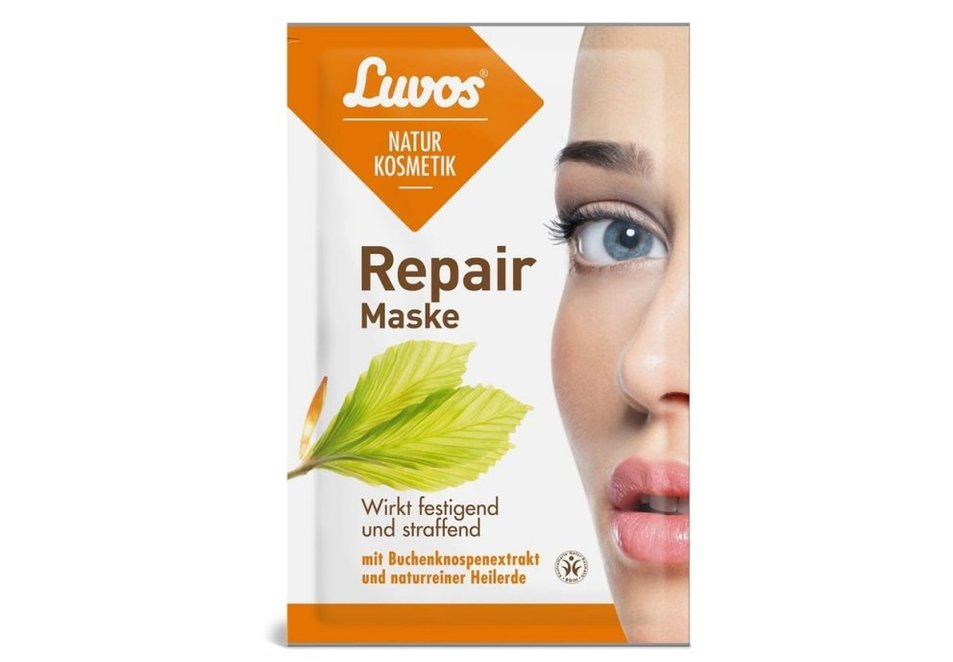 Die Repair-Maske von Luvos regt die natürlichge Zellerneuerung an.