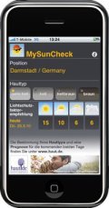 iPhone App My Sun Check