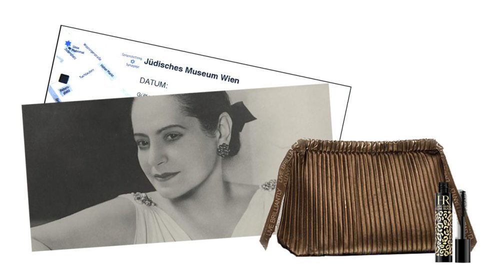 Helena Rubinstein Ausstellung / Ticket und Beauty Bag