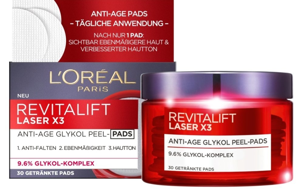 Revitalift Laser X3 Glykol Peel-Pads Revitalift Laser X3 Glykol Peel-Pads