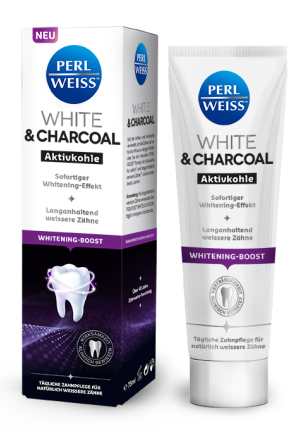 PERLWEISS White & Charcoal Zahncreme mit Aktivkohle PERLWEISS White & Charcoal Zahncreme mit Aktivkohle