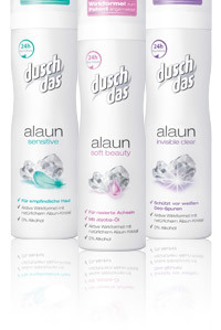 Duschdas Deos mit Alaun Duschdas Deos mit Alaun