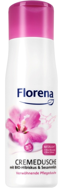 Florena Creme Dusche mit Hibiskus und Sesammilch Florena Creme Dusche mit Hibiskus und Sesammilch