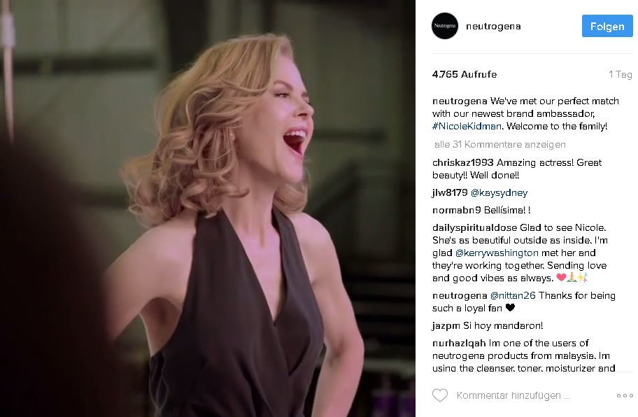 Nicole Kidman für Neutrogena Nicole Kidman für Neutrogena